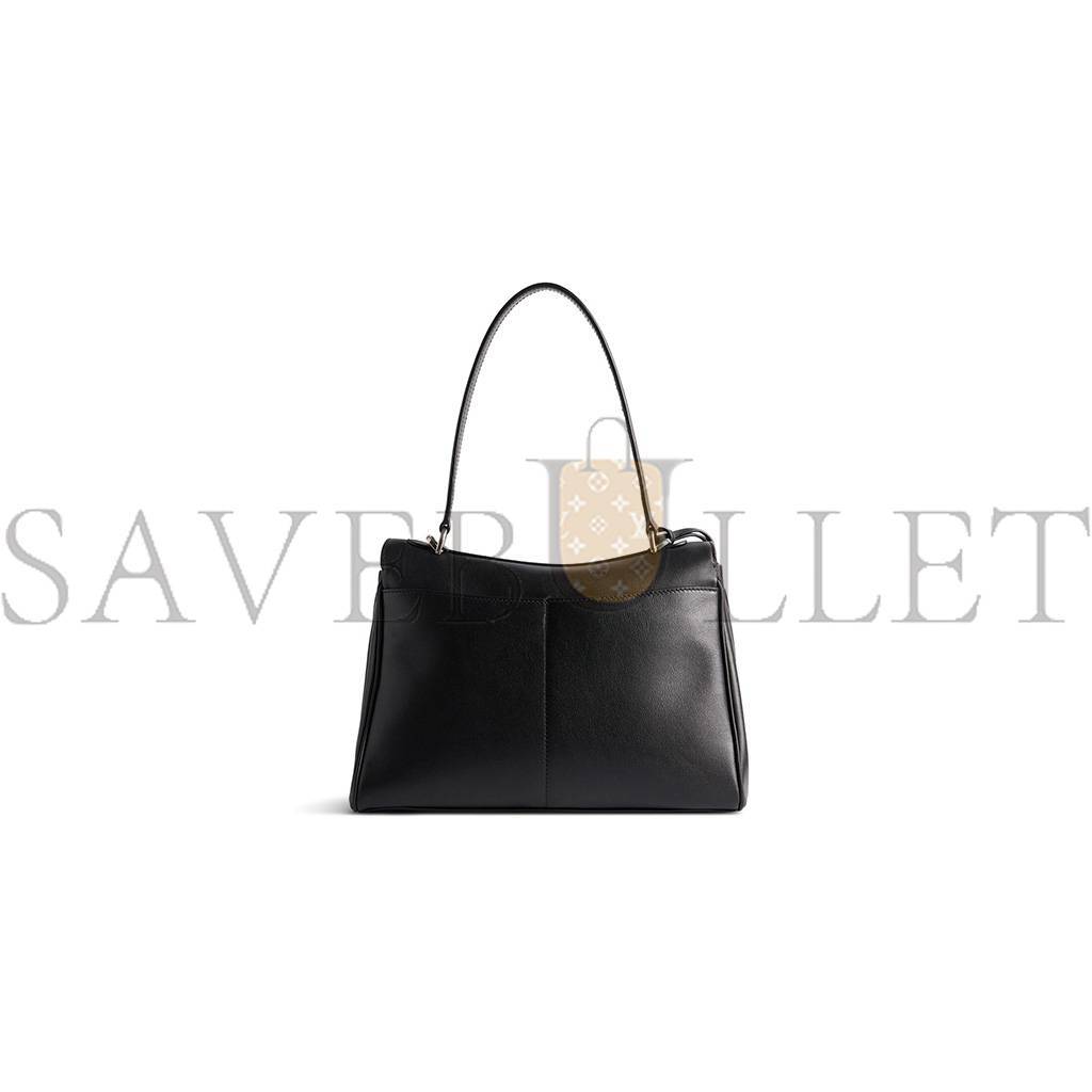 BALENCIAGA  RODEO SMALL HANDBAG IN BLACK SMOOTH CALFSKIN (29*20*10cm)